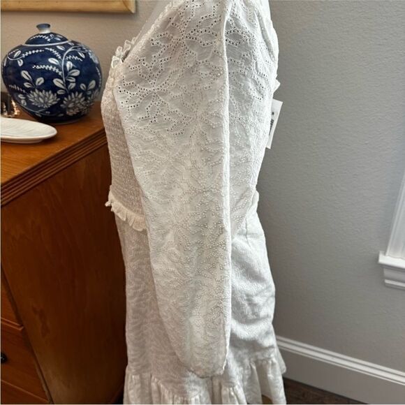 NWT Veronica Beard Denise Smocked
Bodice Peplum PuffSleeve Mini Dress-S6 - Picture 6 of 8